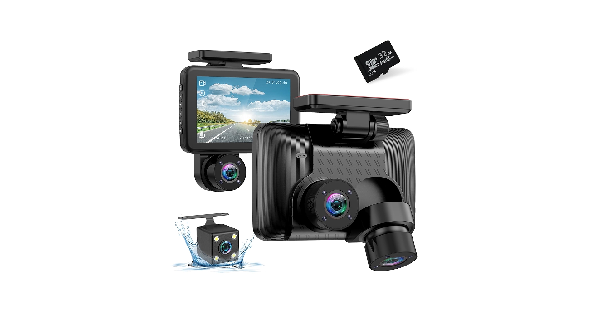 VeroCity 三PLUS 2ch+3ch VeroCity 三PLUS 2ch+3ch Amazon.com: Dash Cam Front and Rear